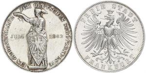 1 Thaler Freie Stadt Frankfurt Silber 