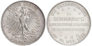 1 Thaler Freie Stadt Frankfurt Silber 