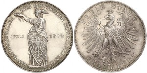 1 Thaler Freie Stadt Frankfurt Silber 