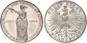 1 Thaler Freie Stadt Frankfurt Silber 