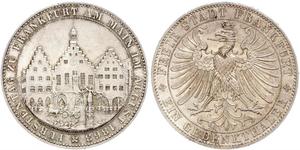 1 Thaler Freie Stadt Frankfurt Silber 