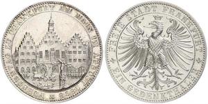 1 Thaler Freie Stadt Frankfurt Silber 