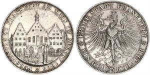 1 Thaler Freie Stadt Frankfurt Silber 