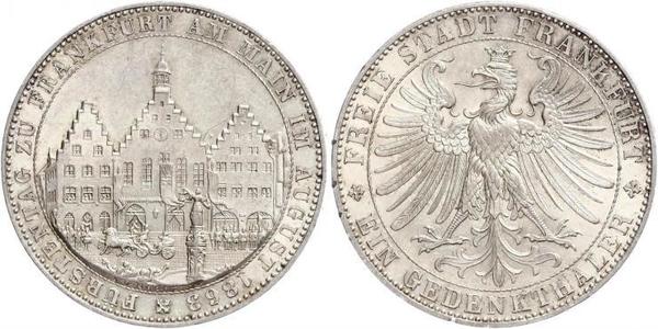 1 Thaler Freie Stadt Frankfurt Silber 