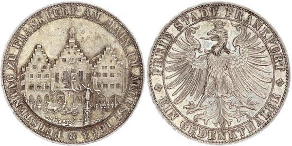 1 Thaler Freie Stadt Frankfurt Silber 