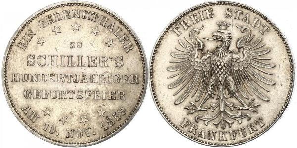 1 Thaler Freie Stadt Frankfurt Silber 