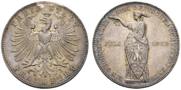 1 Thaler Freie Stadt Frankfurt Silber 