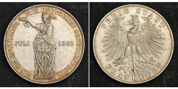 1 Thaler Freie Stadt Frankfurt Silber 