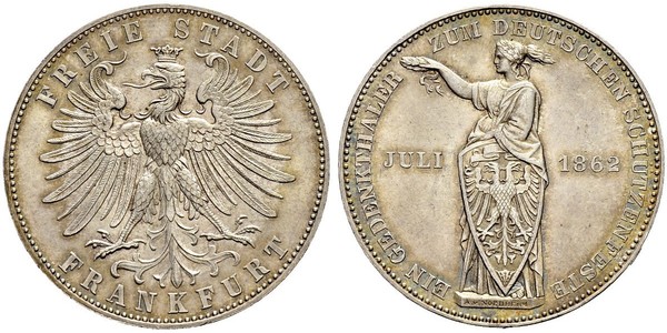 1 Thaler Freie Stadt Frankfurt Silber 