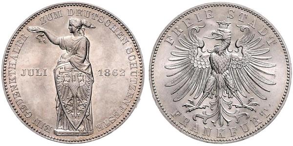 1 Thaler Freie Stadt Frankfurt Silber 