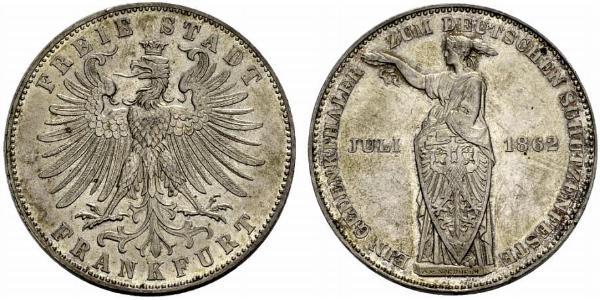 1 Thaler Freie Stadt Frankfurt Silber 
