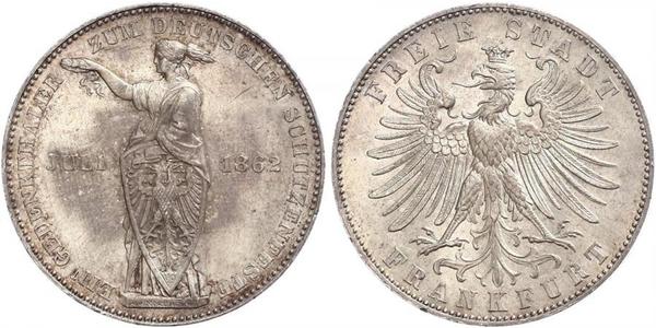 1 Thaler Freie Stadt Frankfurt Silber 