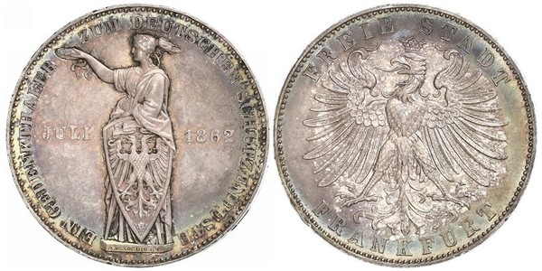 1 Thaler Freie Stadt Frankfurt Silber 