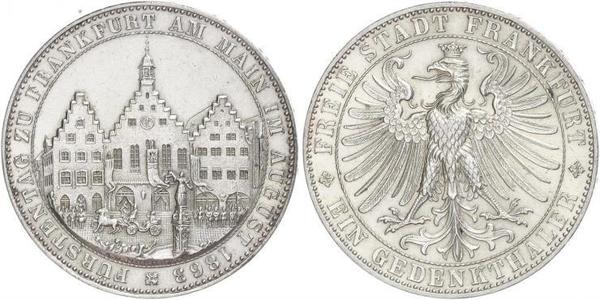 1 Thaler Freie Stadt Frankfurt Silber 