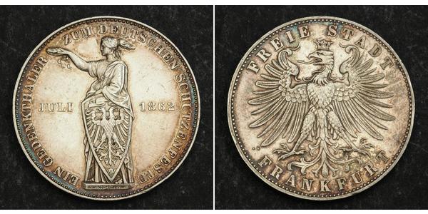 1 Thaler Freie Stadt Frankfurt Silber 