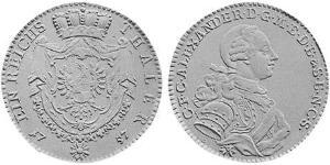 1 Thaler Fürstentum Ansbach (1398–1792) Silber Karl Alexander (Brandenburg-Ansbach-Bayreuth)(1736 – 1806)