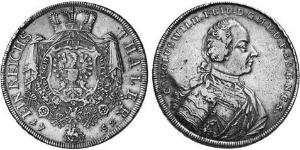 1 Thaler Fürstentum Ansbach (1398–1792) Silber Karl Wilhelm Friedrich (Brandenburg-Ansbach)(1712 – 1757)