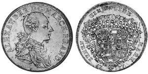 1 Thaler Fürstentum Ansbach (1398–1792) Silber Karl Alexander (Brandenburg-Ansbach-Bayreuth)(1736 – 1806)