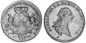 1 Thaler Fürstentum Ansbach (1398–1792) Silber Karl Alexander (Brandenburg-Ansbach-Bayreuth)(1736 – 1806)