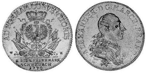 1 Thaler Fürstentum Ansbach (1398–1792) Silber Karl Alexander (Brandenburg-Ansbach-Bayreuth)(1736 – 1806)