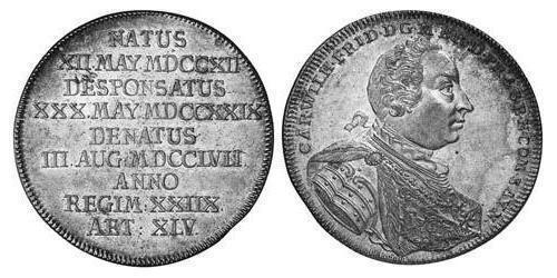 1 Thaler Fürstentum Ansbach (1398–1792) Silber Karl Wilhelm Friedrich (Brandenburg-Ansbach)(1712 – 1757)