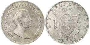1 Thaler Großherzogtum Hessen (1806 - 1918) Silber Ludwig I. (Hessen-Darmstadt)