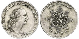 1 Thaler Großherzogtum Hessen (1806 - 1918) Silber 