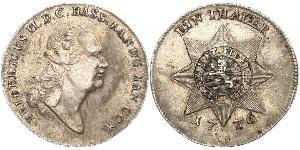 1 Thaler Großherzogtum Hessen (1806 - 1918) Silber 