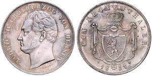 1 Thaler Großherzogtum Hessen (1806 - 1918) Silber Ludwig II. (Hessen-Darmstadt)