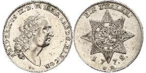 1 Thaler Großherzogtum Hessen (1806 - 1918) Silber 