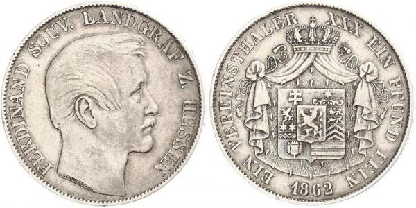 1 Thaler Großherzogtum Hessen (1806 - 1918) Silber Ferdinand (Hessen-Homburg)