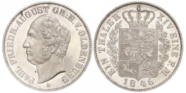 1 Thaler Großherzogtum Oldenburg (1814 - 1918) Silber August I. (Oldenburg)