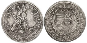 1 Thaler Habsburgermonarchie (1526-1804) Silber Leopold V. , Österreich-Tirol (1586 – 1632)