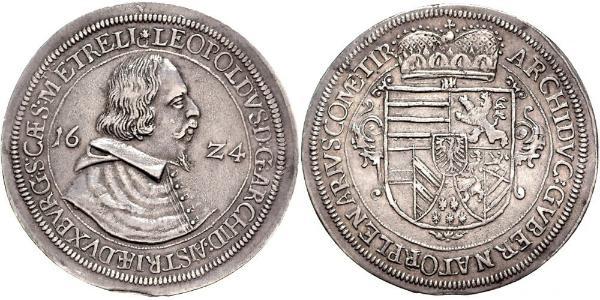 1 Thaler Heiliges Römisches Reich (962-1806) Silber Leopold V. , Österreich-Tirol (1586 – 1632)