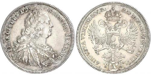 1 Thaler Heiliges Römisches Reich (962-1806) / Augsburg (1276 - 1803) Silber Franz I. Stephan (HRR)(1708-1765)