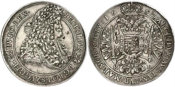 1 Thaler Heiliges Römisches Reich (962-1806) / Ungarn Silber Leopold I. (HRR)(1640-1705)