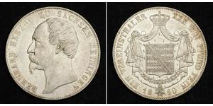 1 Thaler Herzogtum Sachsen-Meiningen (1680 - 1918) Silber Bernhard II. (Sachsen-Meiningen)