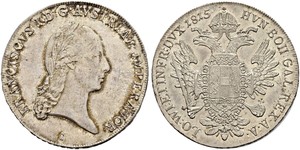 1 Thaler Kaisertum Österreich (1804-1867) Silber Francis II, Holy Roman Emperor (1768 - 1835)