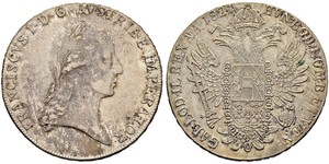 1 Thaler Kaisertum Österreich (1804-1867) Silber Francis II, Holy Roman Emperor (1768 - 1835)