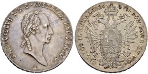 1 Thaler Kaisertum Österreich (1804-1867) Silber Francis II, Holy Roman Emperor (1768 - 1835)