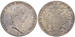 1 Thaler Kaisertum Österreich (1804-1867) Silber Francis II, Holy Roman Emperor (1768 - 1835)