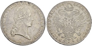 1 Thaler Kaisertum Österreich (1804-1867) Silber Francis II, Holy Roman Emperor (1768 - 1835)