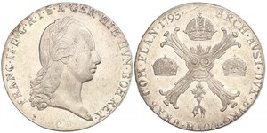 1 Thaler Kaisertum Österreich (1804-1867) Silber Francis II, Holy Roman Emperor (1768 - 1835)