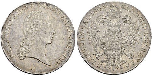 1 Thaler Kaisertum Österreich (1804-1867) Silber Francis II, Holy Roman Emperor (1768 - 1835)