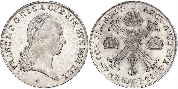 1 Thaler Kaisertum Österreich (1804-1867) Silber Francis II, Holy Roman Emperor (1768 - 1835)