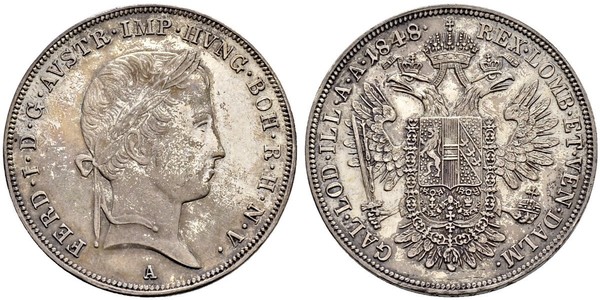 1 Thaler Kaisertum Österreich (1804-1867) Silber Ferdinand I of Austria (1793 - 1875)