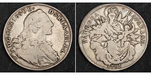 1 Thaler Kurfürstentum Bayern (1623 - 1806) Silber Maximilian III. Joseph (Bayern)(1727 – 1777)