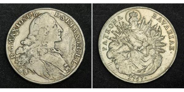 1 Thaler Kurfürstentum Bayern (1623 - 1806) Silber Maximilian III. Joseph (Bayern)(1727 – 1777)