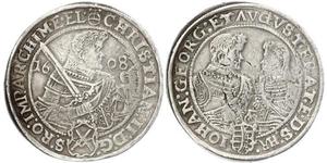 1 Thaler Kurfürstentum Sachsen (1356 - 1806) Silber Christian II. (Sachsen)
