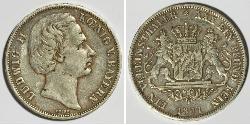 1 Thaler Königreich Bayern (1806 - 1918) Silber Ludwig II. (Bayern)(1845 – 1886)